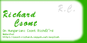 richard csont business card